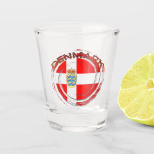 Beautiful Denmark Shot Glass! Glass