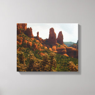 Beautiful Desert Scene of Sedona Red Rocks Canvas Print