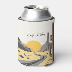 Beautiful desert sunrise with mountain view can cooler