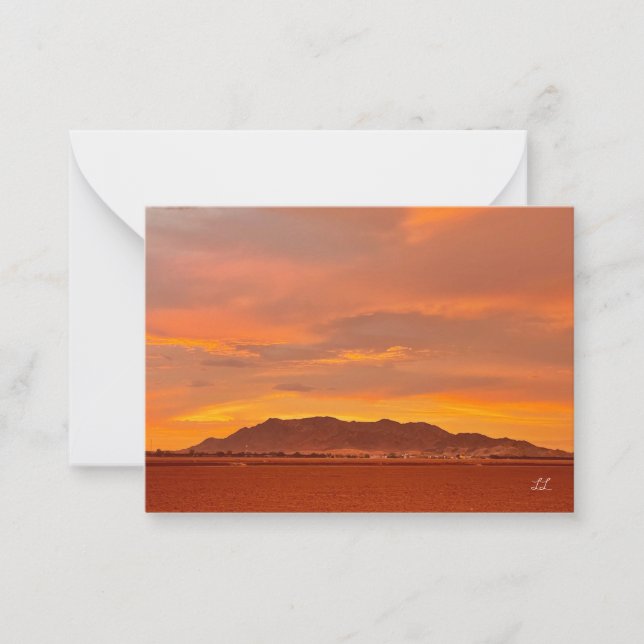 Beautiful Desert Sunset Card (Front)