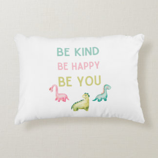 Beautiful Design Art Dinosaur be kind be happy be  Decorative Cushion