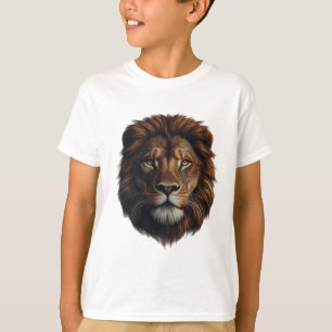 Beautiful design of jungle lion on t-shirt kids
