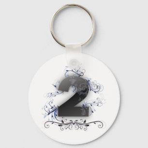 Beautiful designed number 2 key ring