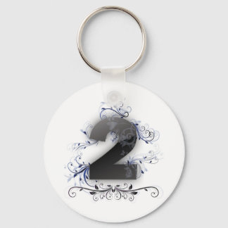 Beautiful designed number 2 key ring