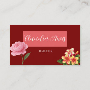 Beautiful designer floral identity design business card