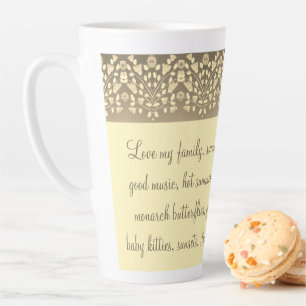 Beautiful Designer Inspirational Latte Mug