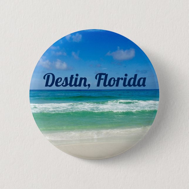 Beautiful Destin Beach Seaside Trip Photography 6 Cm Round Badge (Front)