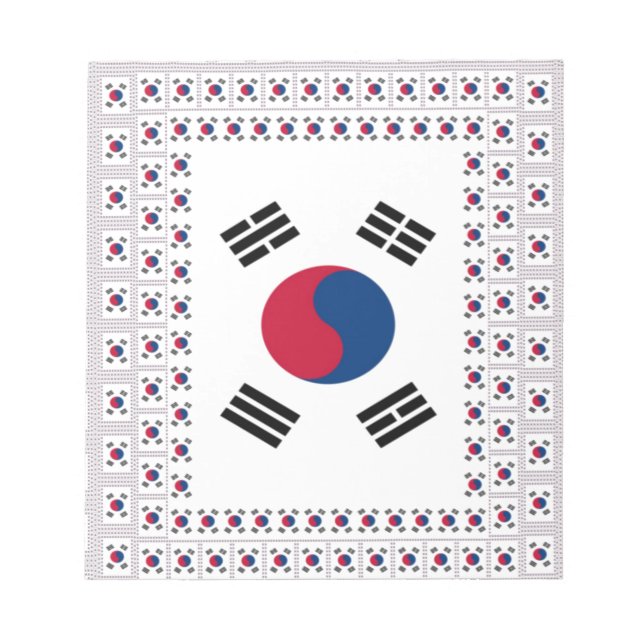 Beautiful Diagonal Korean Flag: An Infinite Art Notepad (Front)