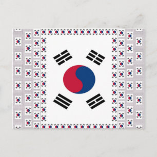 Beautiful Diagonal Korean Flag: An Infinite Art Postcard