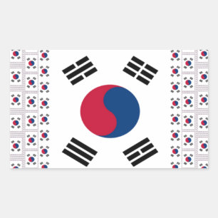 Beautiful Diagonal Korean Flag: An Infinite Art Rectangular Sticker