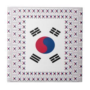 Beautiful Diagonal Korean Flag: An Infinite Art Tile