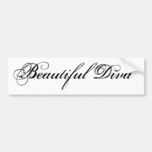 Beautiful Diva Bumper Sticker