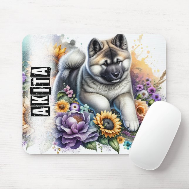 Beautiful Dog Breeds/Akita Dog Mouse Pad (With Mouse)