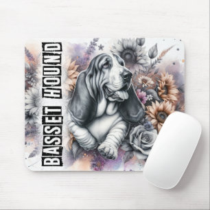Beautiful Dog Breeds/Basset Hound Dog Mouse Pad