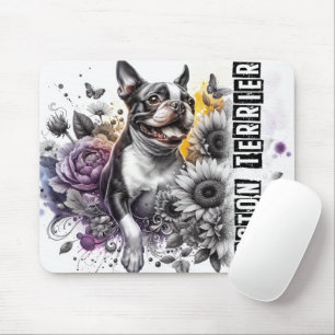 Beautiful Dog Breeds/Boston Terrier Dog Mouse Pad