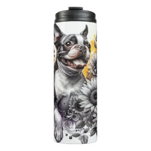 Beautiful Dog Breeds/Boston Terrier Dog Thermal Tumbler
