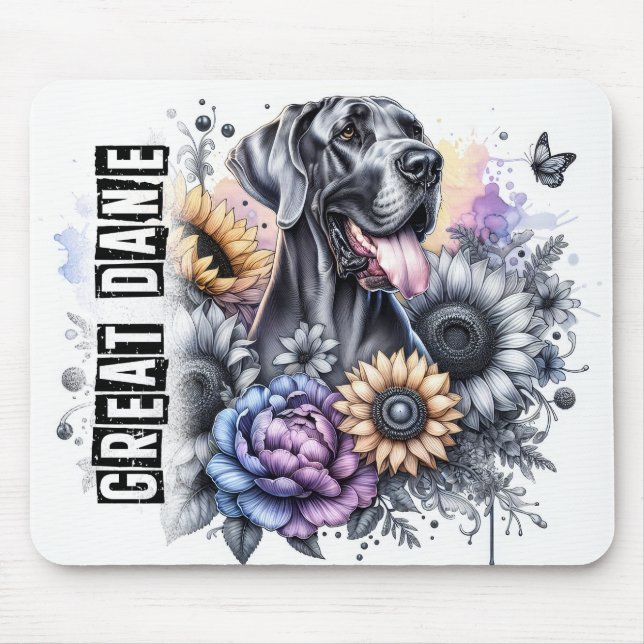Beautiful Dog Breeds/Great Dane Dog Mouse Pad (Front)