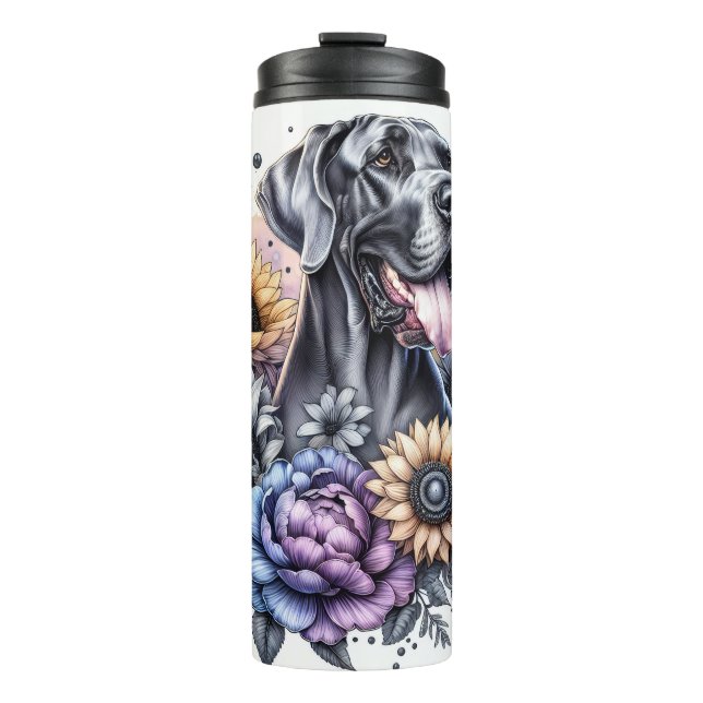 Beautiful Dog Breeds/Great Dane Dog  Thermal Tumbler (Front)