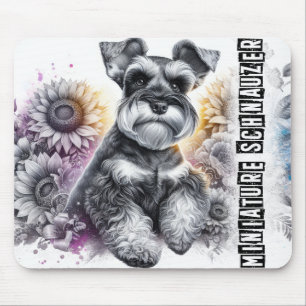 Beautiful Dog Breeds/Miniature Schnauzer Dog Mouse Pad