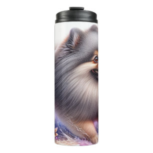 Beautiful Dog Breeds/ Pomeranian Dog Thermal Tumbler