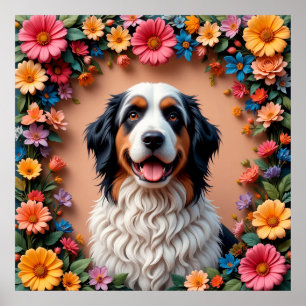 Beautiful Dog Portrait Poster