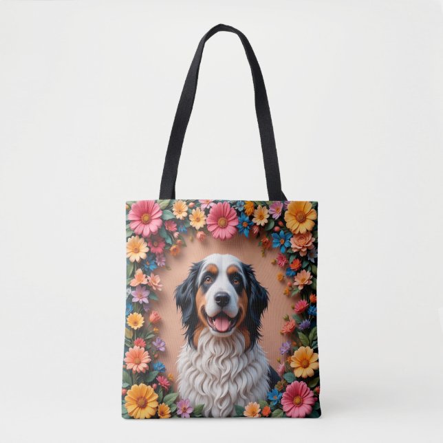 Beautiful Dog Portrait Tote Bag (Front)