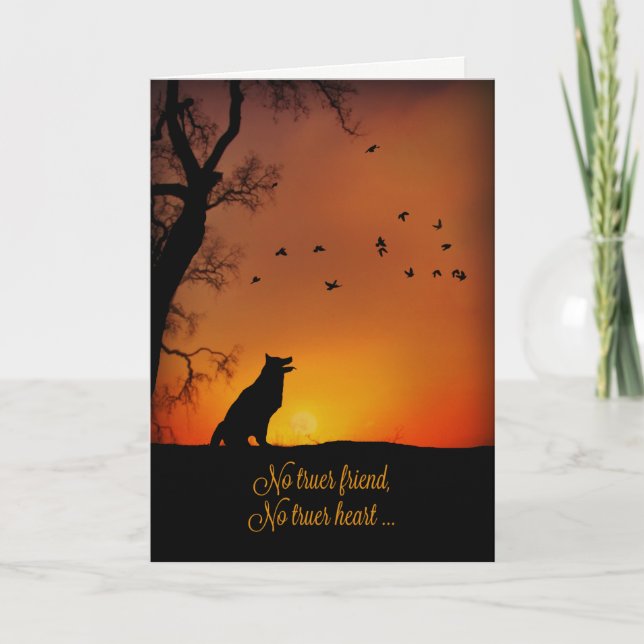 Beautiful Dog Sympathy Card (Front)