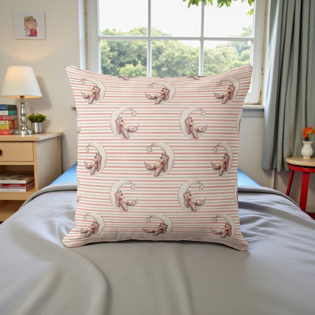 Beautiful Double Sided Watercolor Teddy Bear Cushion (Creator Uploaded)