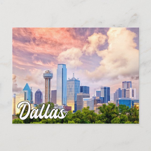 Beautiful Downtown Dallas, Texas, USA Postcard (Front)