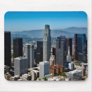 Beautiful Downtown Los Angeles California Skyline Mouse Pad