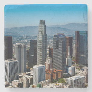 Beautiful Downtown Los Angeles California Skyline Stone Coaster
