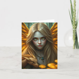 Beautiful Dragon Fairy Portrait Card