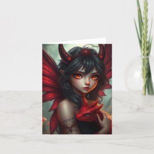 Beautiful Dragon Fairy Portrait Card