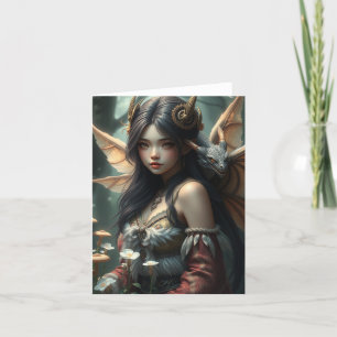 Beautiful Dragon Fairy Portrait Card