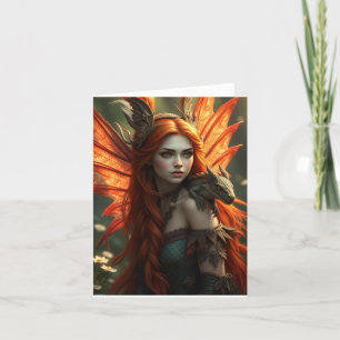 Beautiful Dragon Fairy Portrait Card