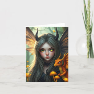 Beautiful Dragon Fairy Portrait Card