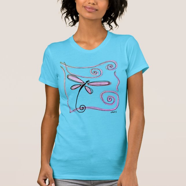 Beautiful Dragonfly Abstract Art to Wear T-Shirt (Front)