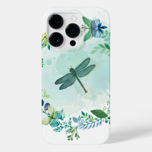 Beautiful Dragonfly Butterfly And Flowers Case-Mate iPhone 14 Pro Case