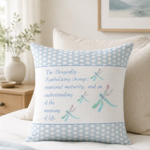 Beautiful Dragonfly Throw Pillow