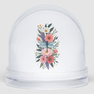 Beautiful Dragonfly Watercolor Art Insect Lover Ea Snowglobe