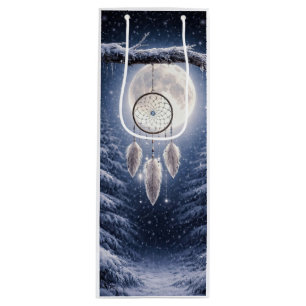 Beautiful Dreamcatcher in the Snow Wine Gift Bag