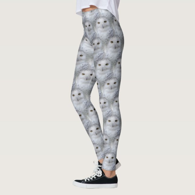 Beautiful, Dreamy and Serene Snowy Owl Leggings (Left)