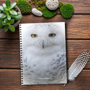 Beautiful, Dreamy and Serene Snowy Owl Spiral Notebook