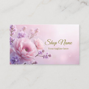 Beautiful Dreamy Real Photographic Pink Purple Flo Business Card