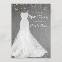 Beautiful Dress on Gold Hanger Bridal Shower