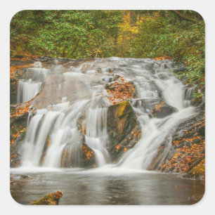 Beautiful Dukes creek waterfall in N. Georgia Square Sticker