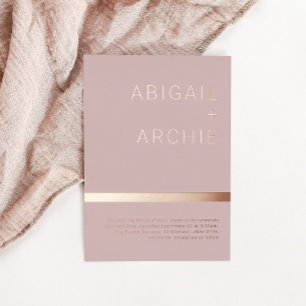 Beautiful Dusty Pink Rose Gold Minimalist Wedding