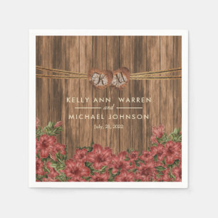 Beautiful Dusty Rose Lily Flowers Napkin