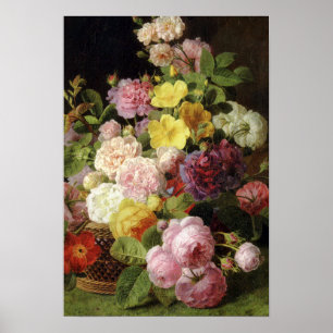 Beautiful Dutch Mixed Flowers Still Life Poster