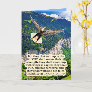 Beautiful Eagle Scripture Isaiah 40:31 Card